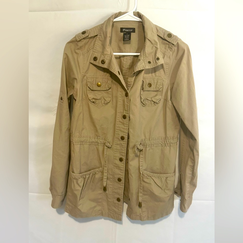 Finesse Utility Jacket Khaki/Tan Size Small